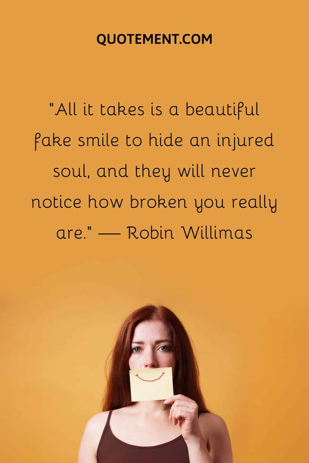 sad fake smile quotes