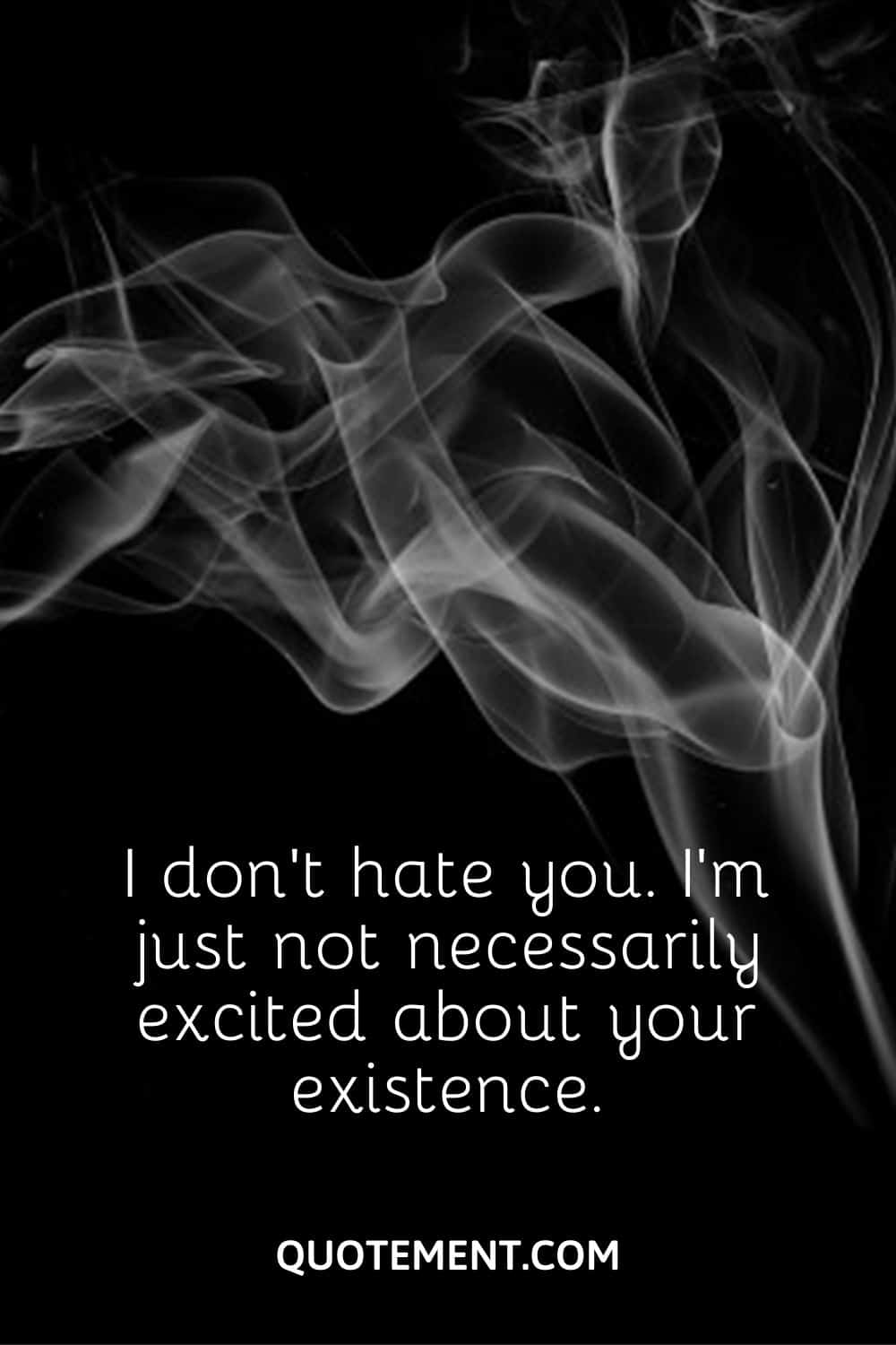 I don't hate you. I'm just not necessarily excited about your existence.