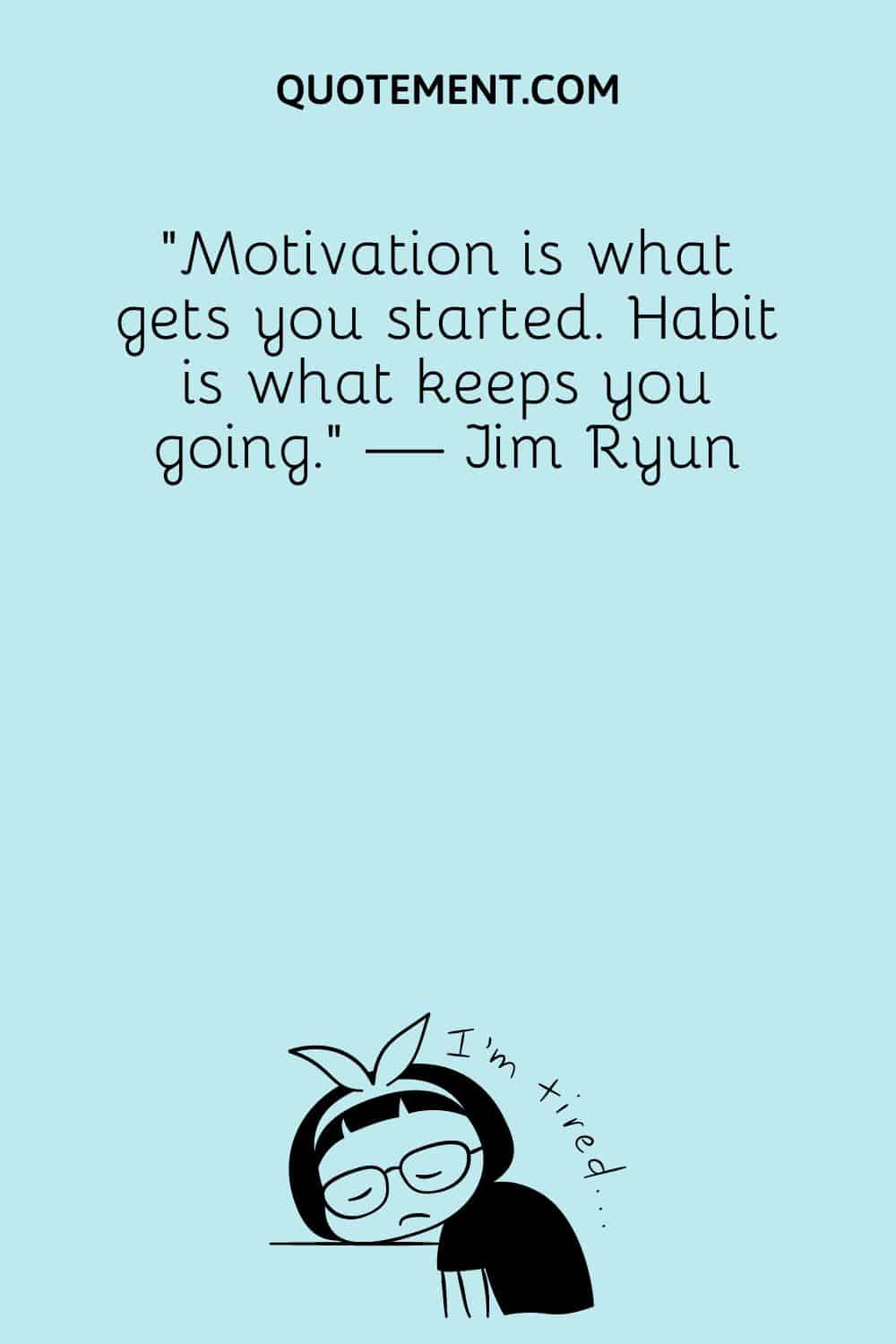 Motivation is what gets you started.