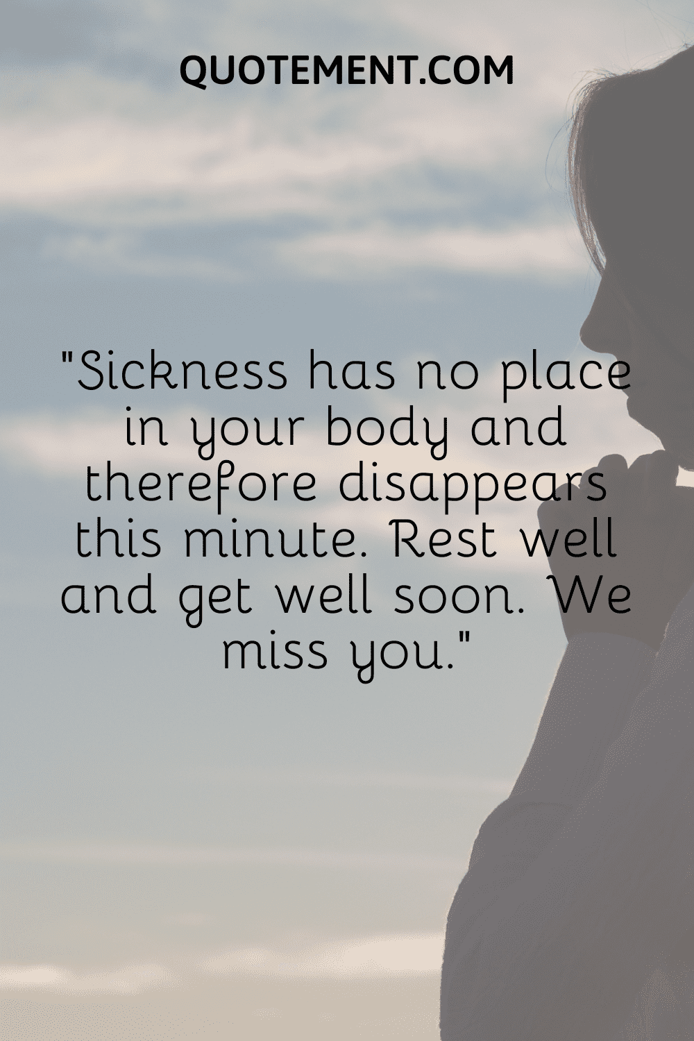 Sickness has no place in your body and therefore disappears this minute