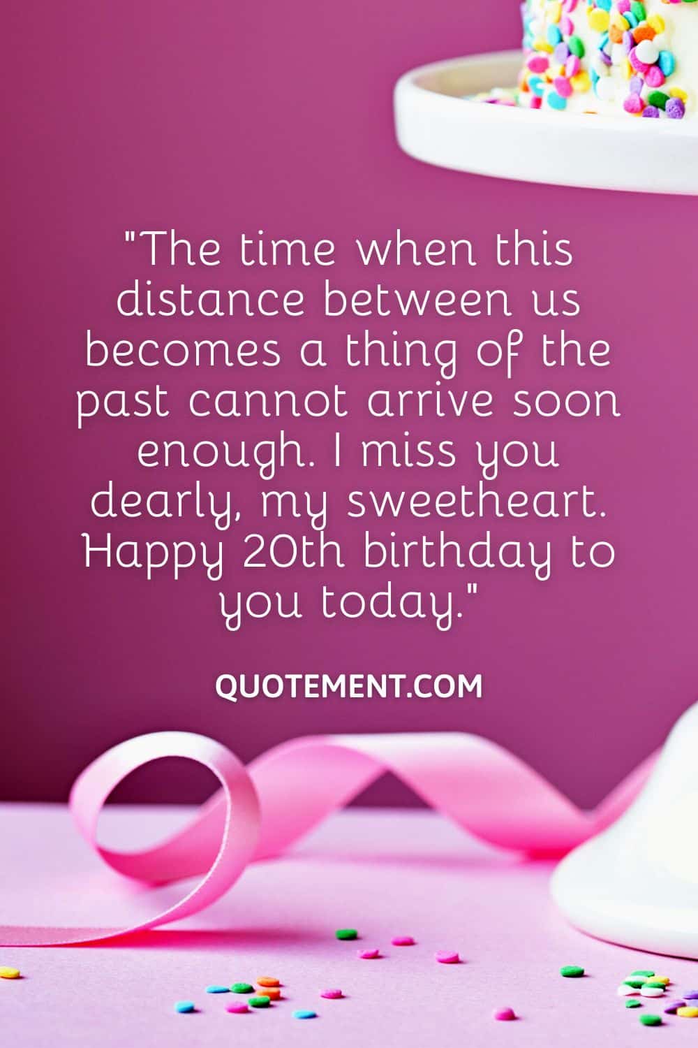 The time when this distance between us becomes a thing of the past cannot arrive soon enough