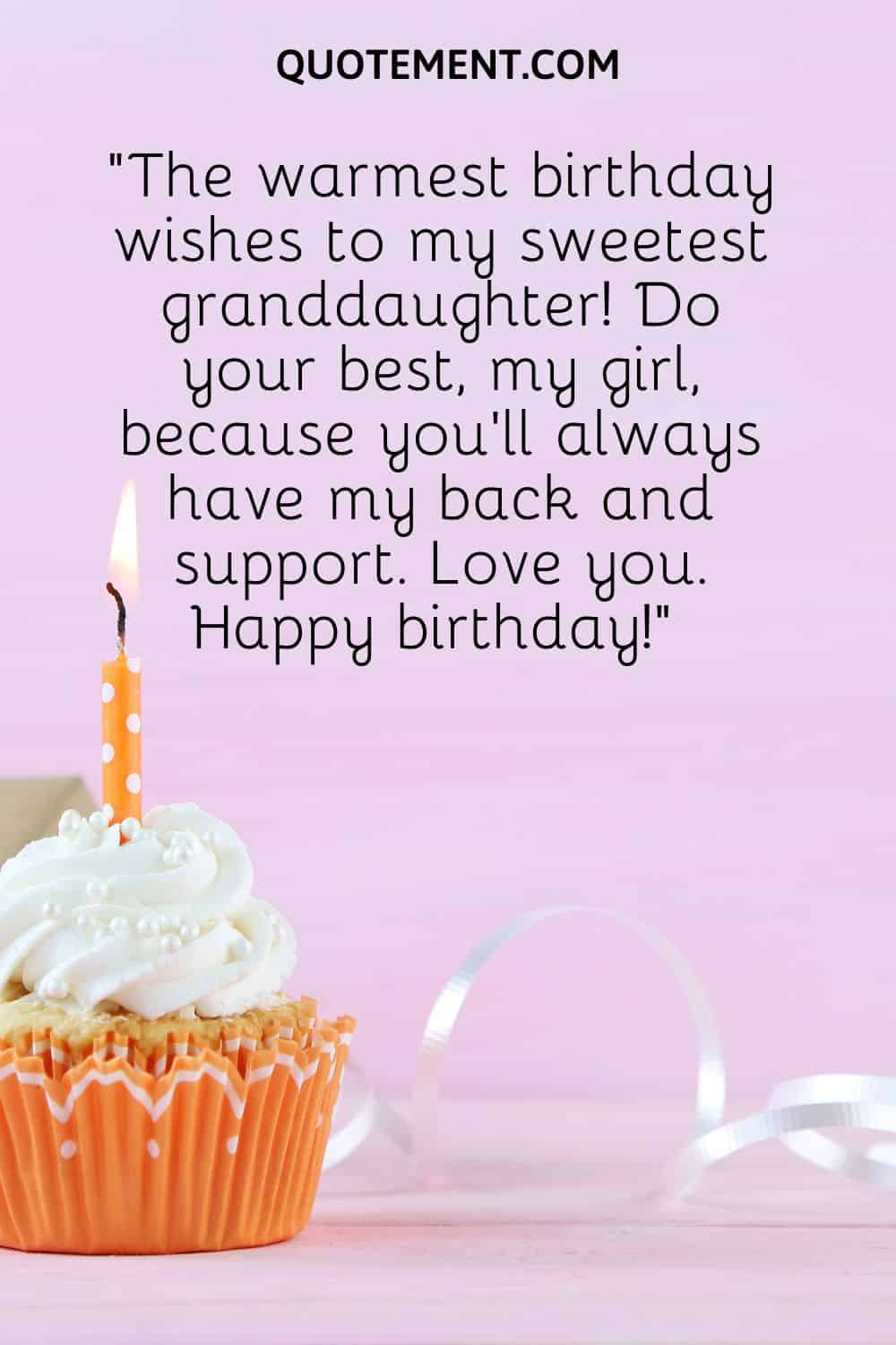 The warmest birthday wishes to my sweetest granddaughter