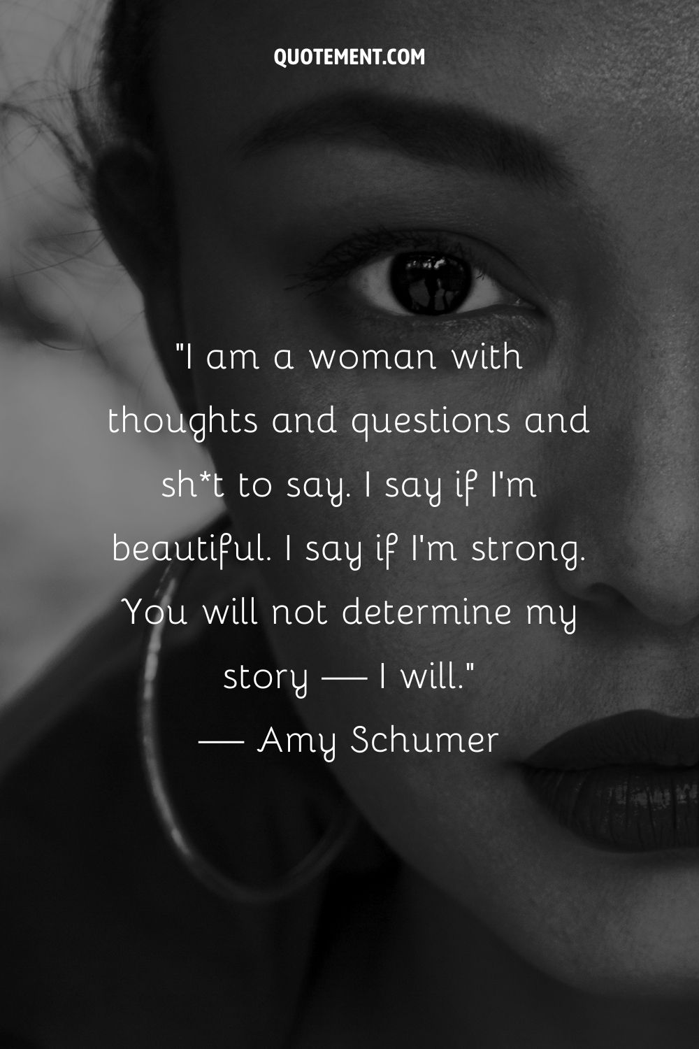 a woman with makeup done representing she walked away quote