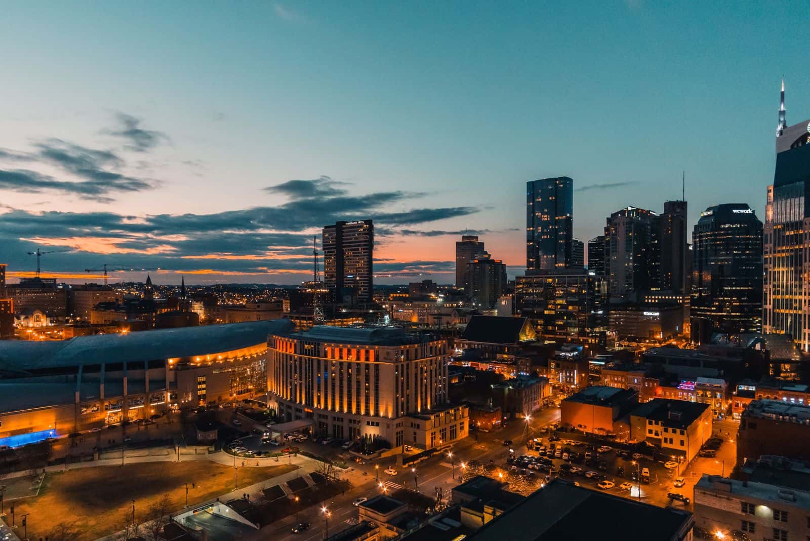 luces nocturnas de nashville