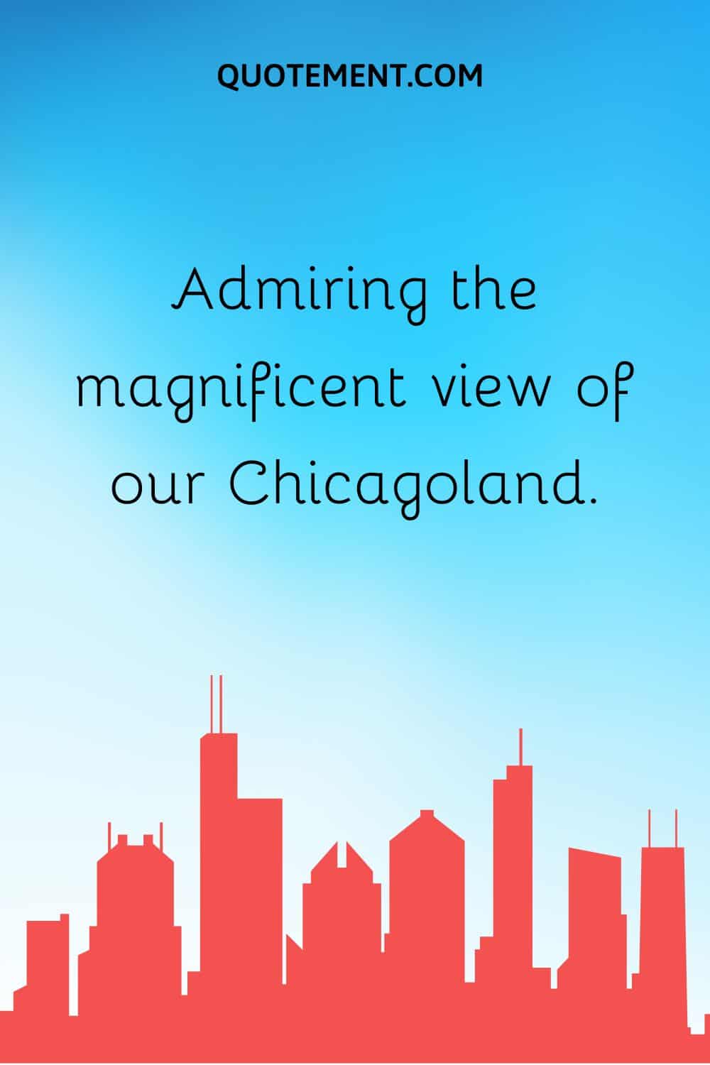 Admiring the magnificent view of our Chicagoland.