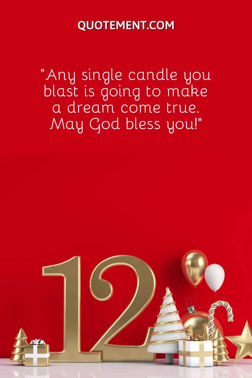 “Any single candle you blast is going to make a dream come true. May God bless you!”..