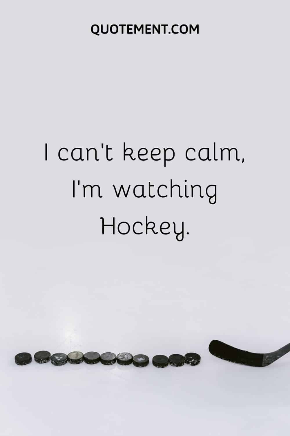 I can’t keep calm, I’m watching Hockey.