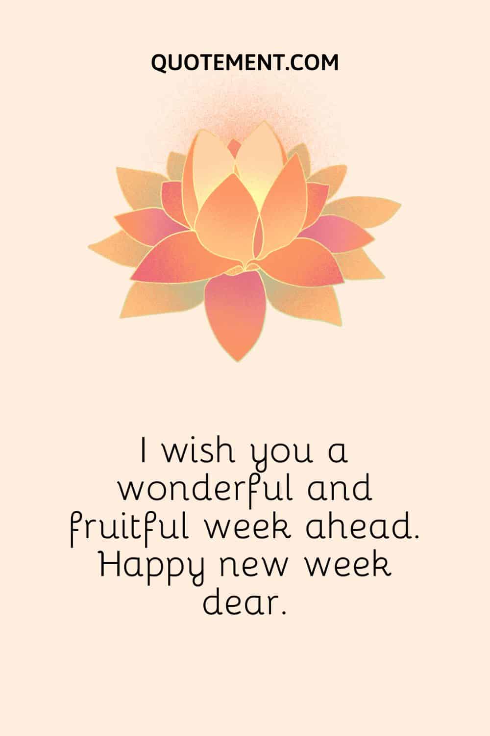 I wish you a wonderful and fruitful week ahead.