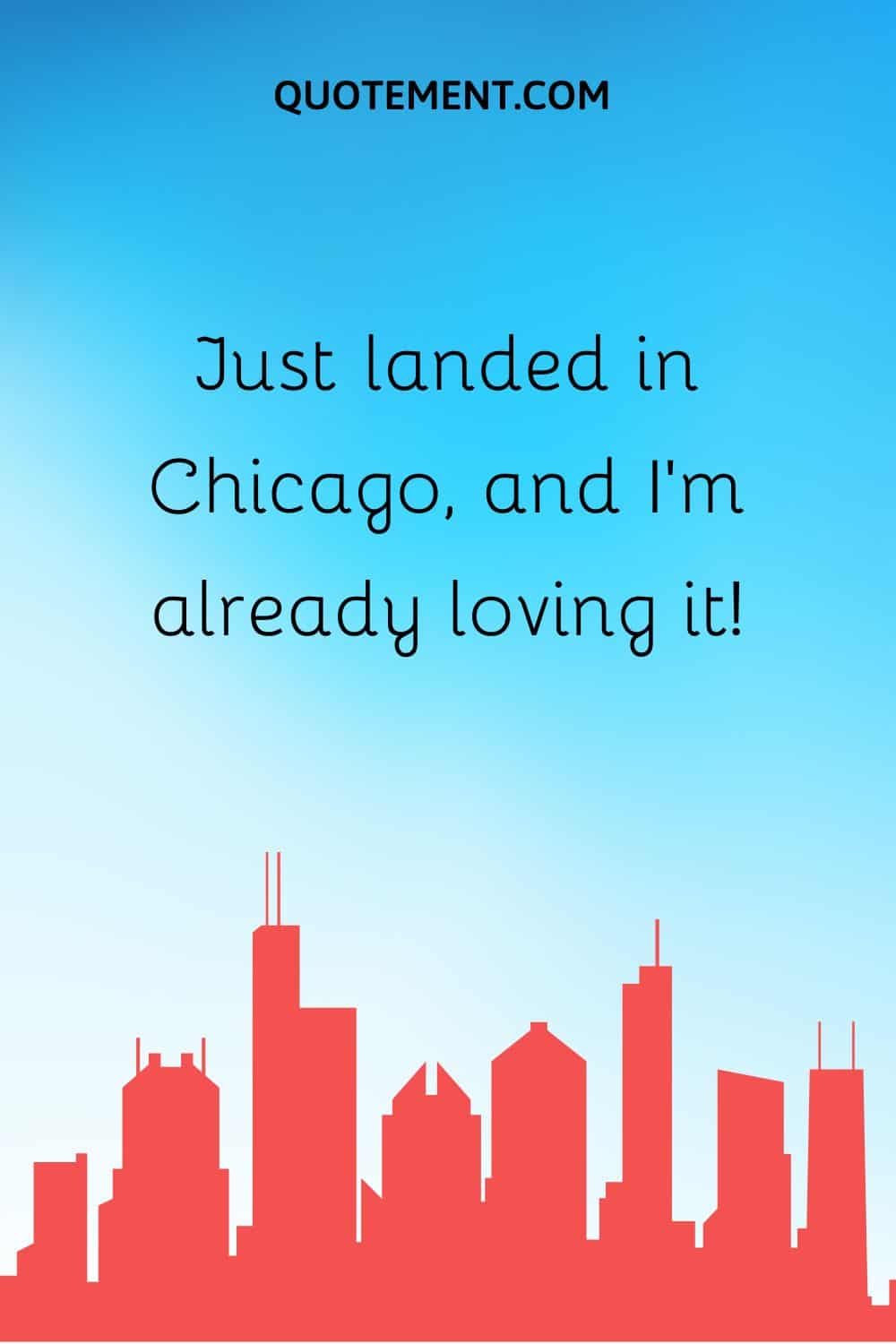 Just landed in Chicago, and I’m already loving it!