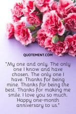 110 Best Happy One Month Anniversary Wishes & Messages