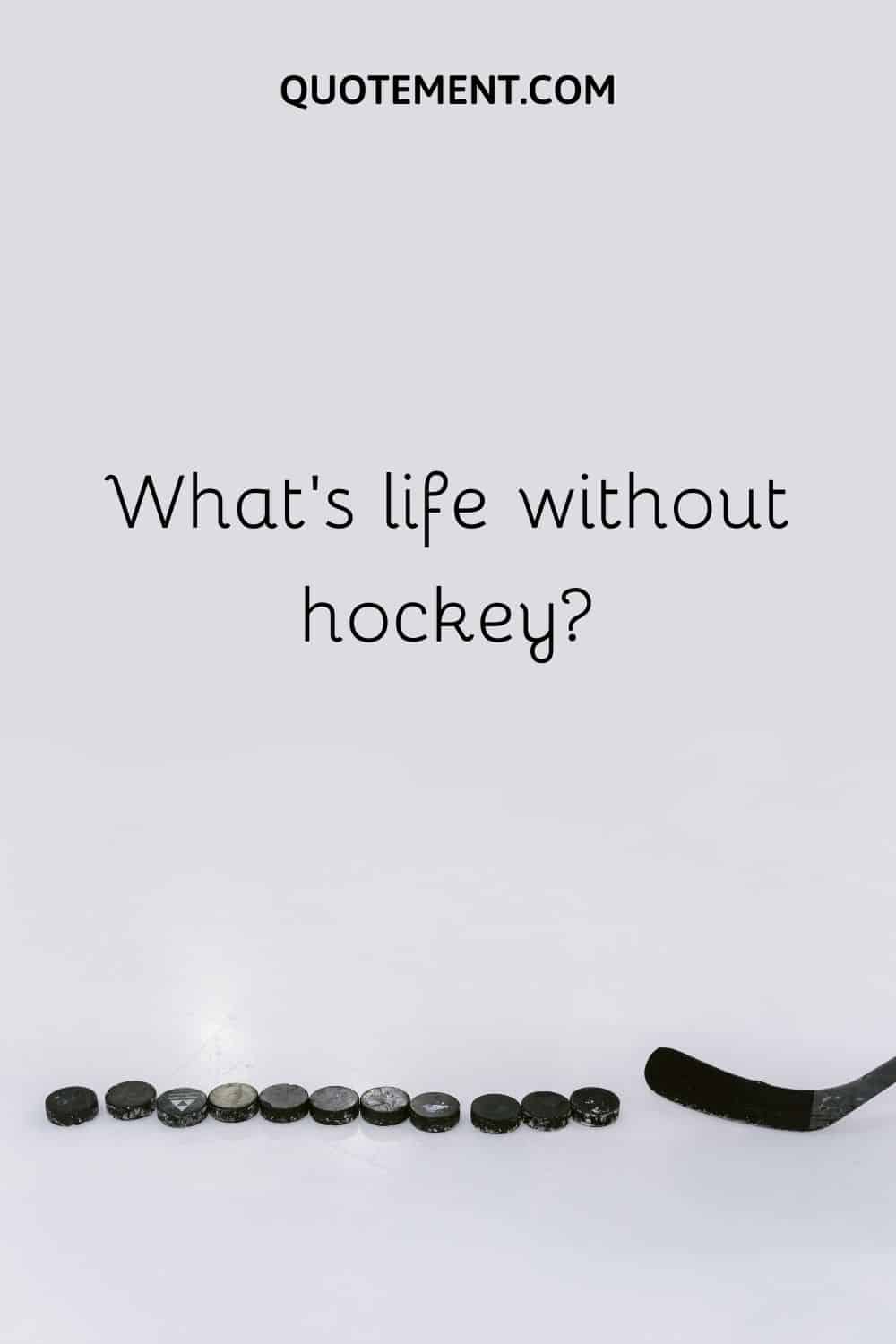 What’s life without hockey