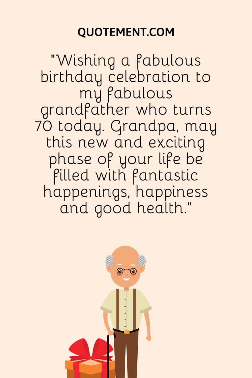 Wishing a fabulous birthday celebration to my fabulous grandfather who turns 70 today