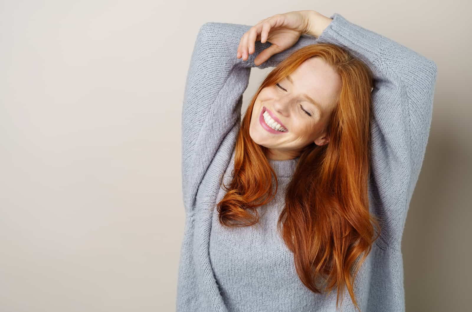 beautiful woman smiling