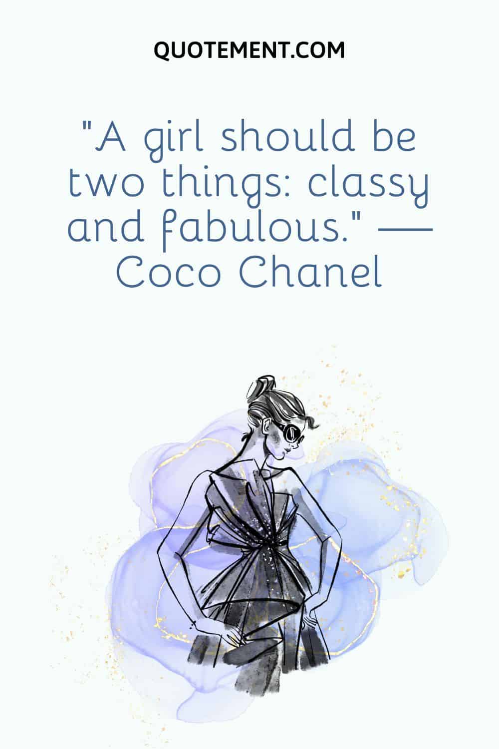 classy chick image representing classy quote for Instagram