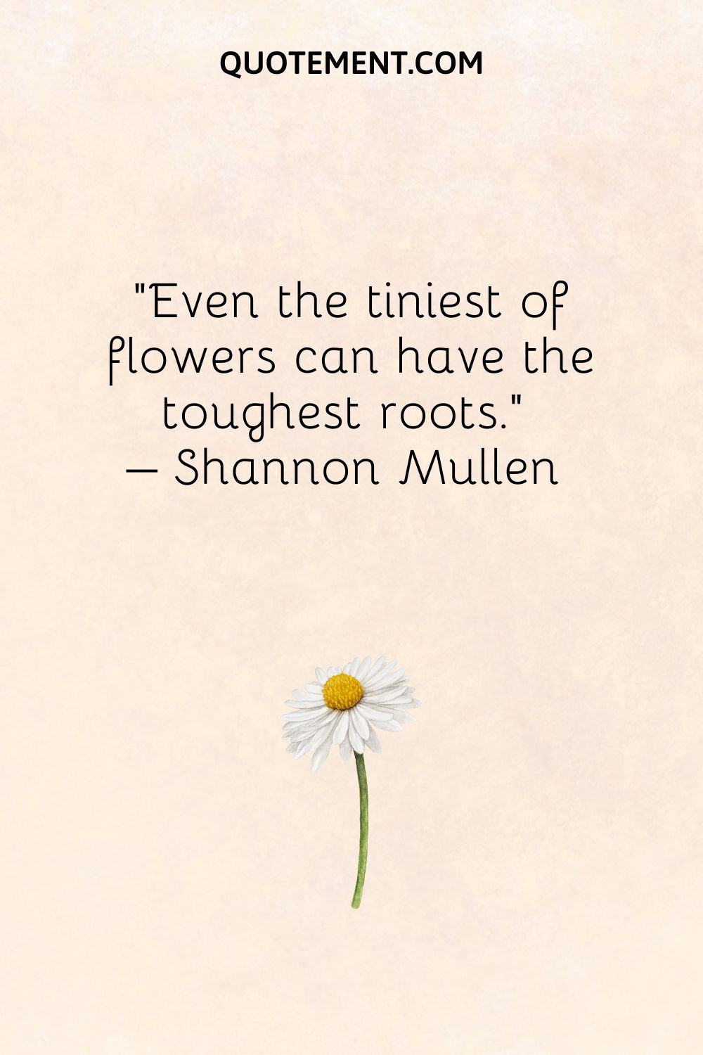 Even the tiniest of flowers can have the toughest roots