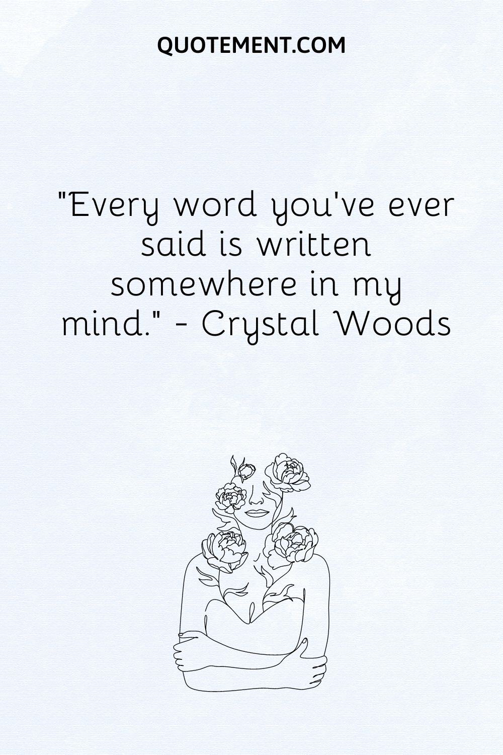 Every word you’ve ever said is written somewhere in my mind