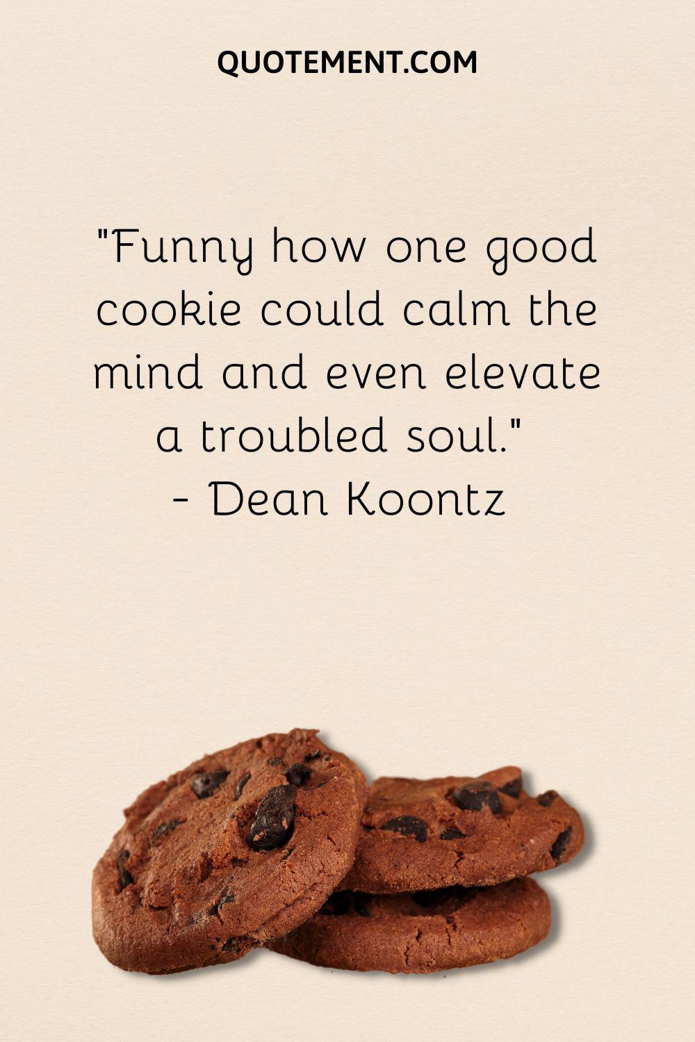 Funny how one good cookie could calm the mind and even elevate a troubled soul
