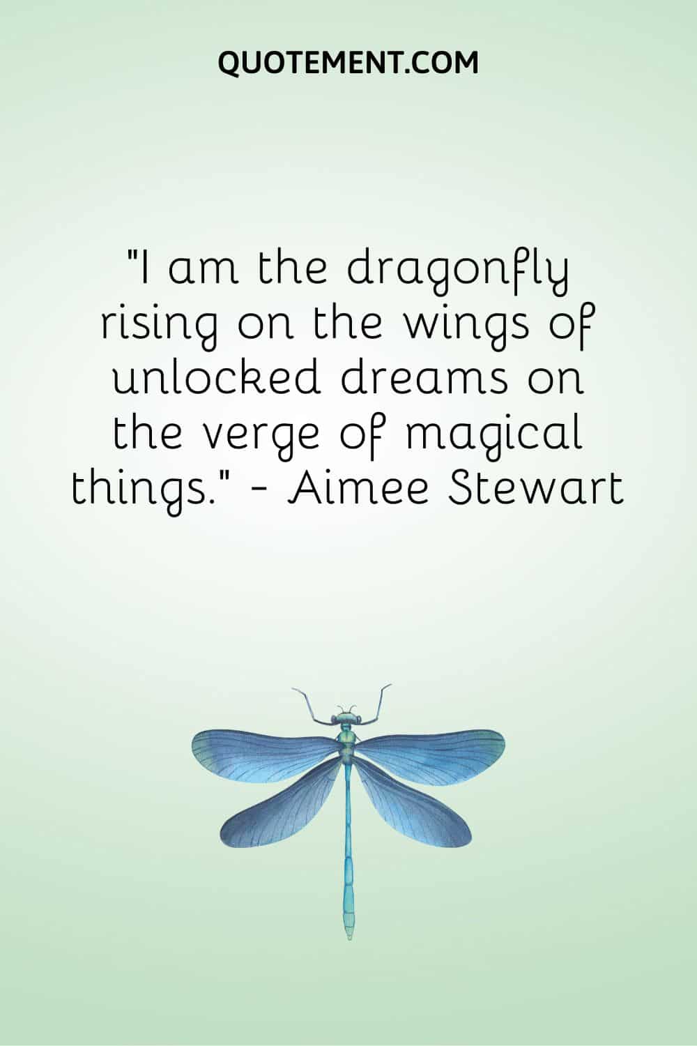 I am the dragonfly rising on the wings of unlocked dreams on the verge of magical things