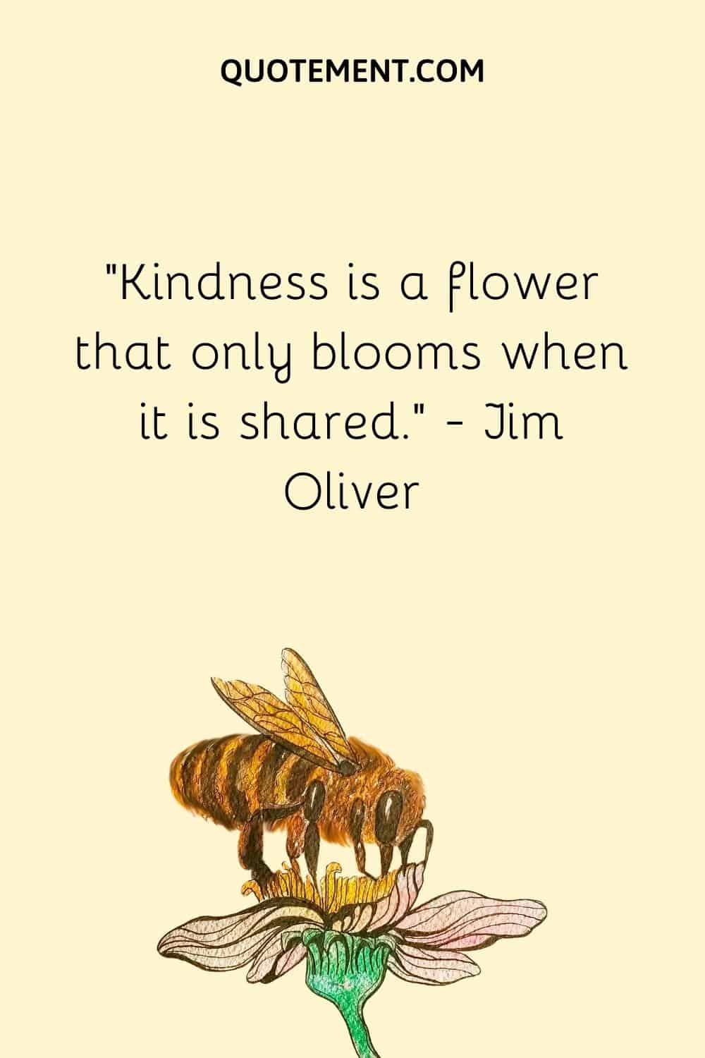 “Kindness is a flower that only blooms when it is shared.” — Jim Oliver