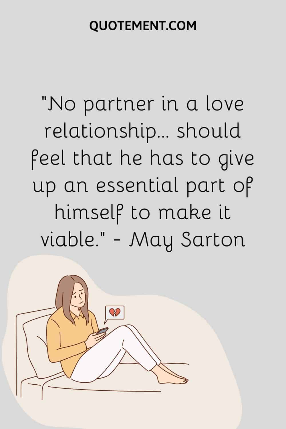 No partner in a love relationship