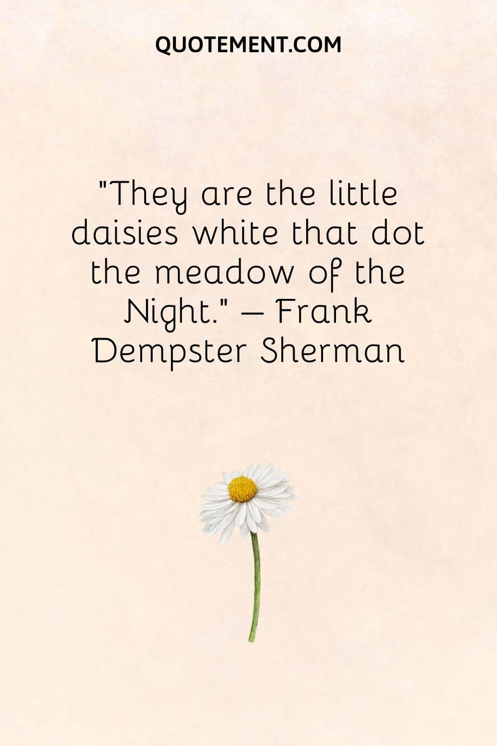 They are the little daisies white that dot the meadow of the Night.