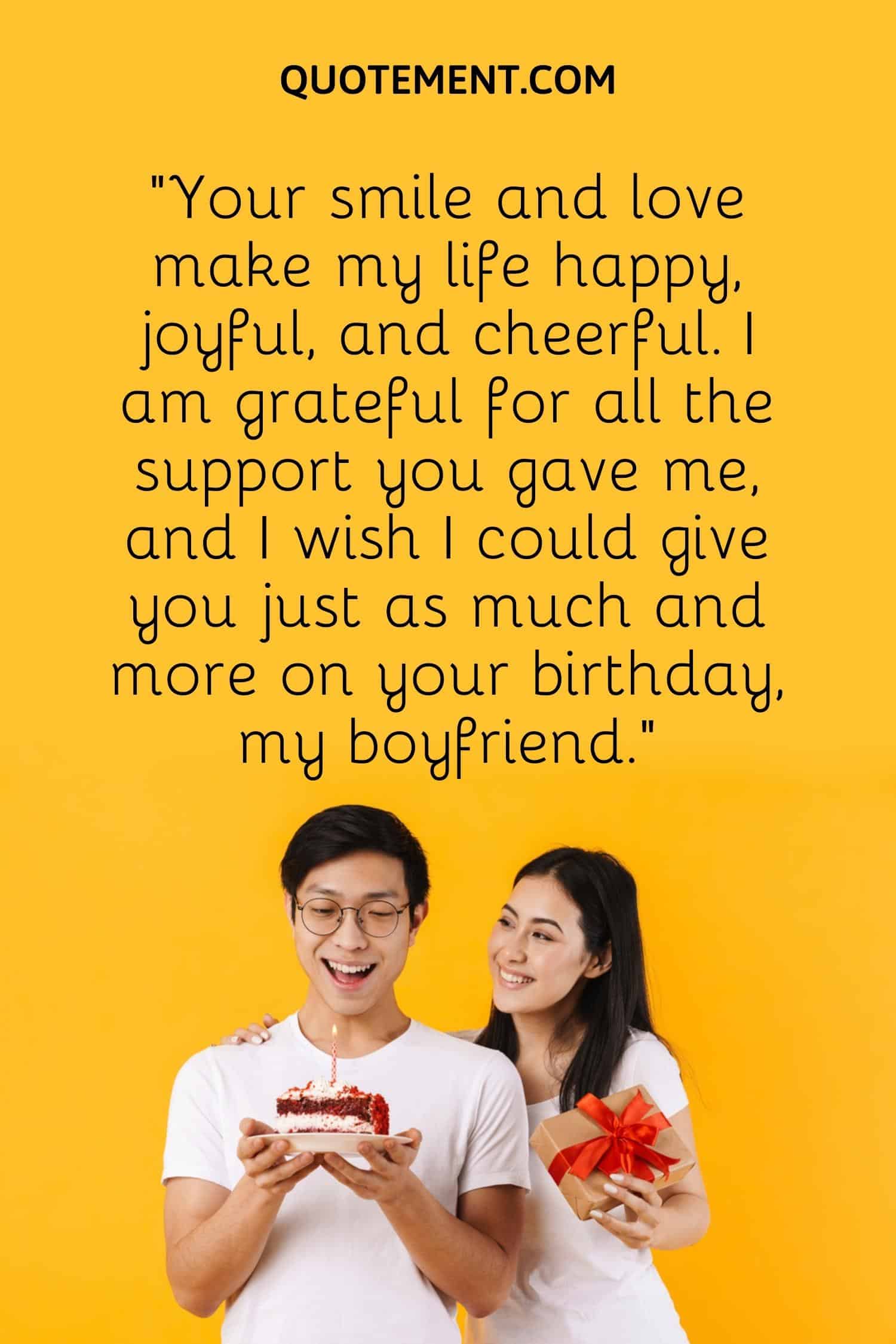 cute birthday wishes for boyfriend