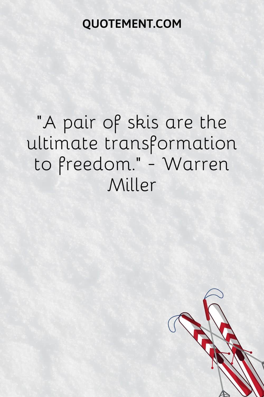 a pair of skis illustration representing snowboard quote