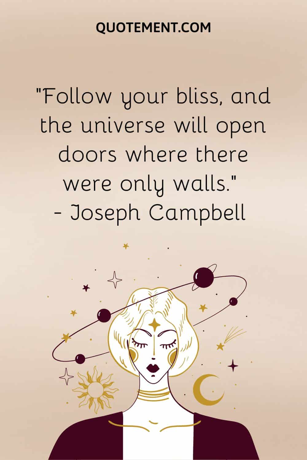 girl in bliss representing spiritual universe quote
