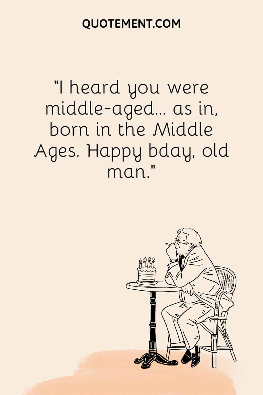happy birthday old man illustration
