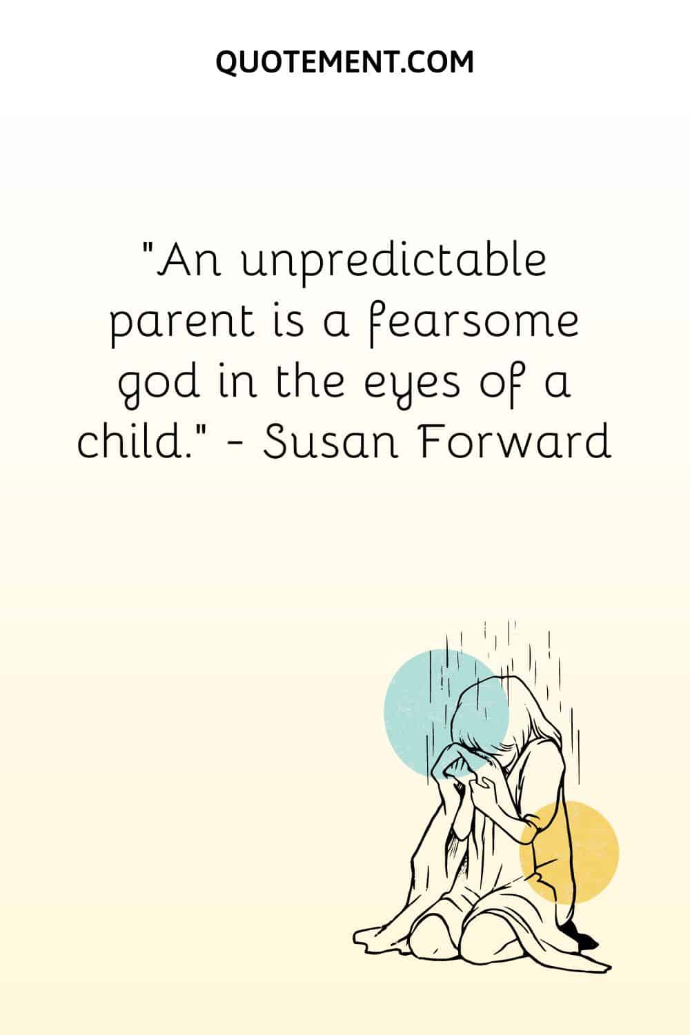 illustration of a child crying representing toxic narcissistic mother quote