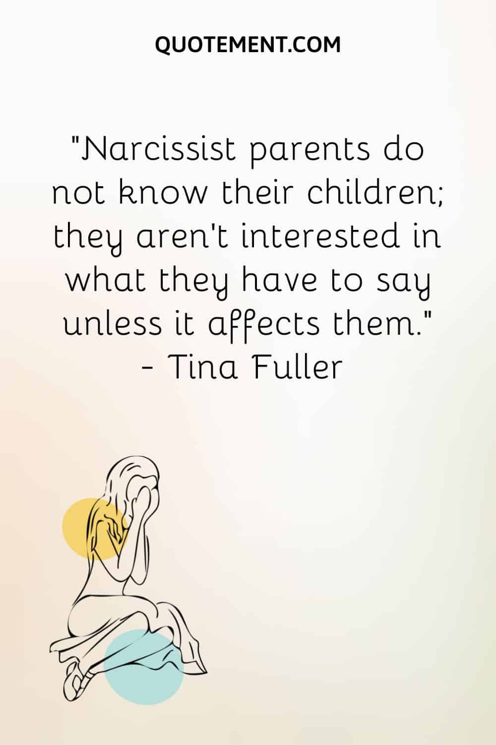 illustration of a girl crying representing narcissist parent quote