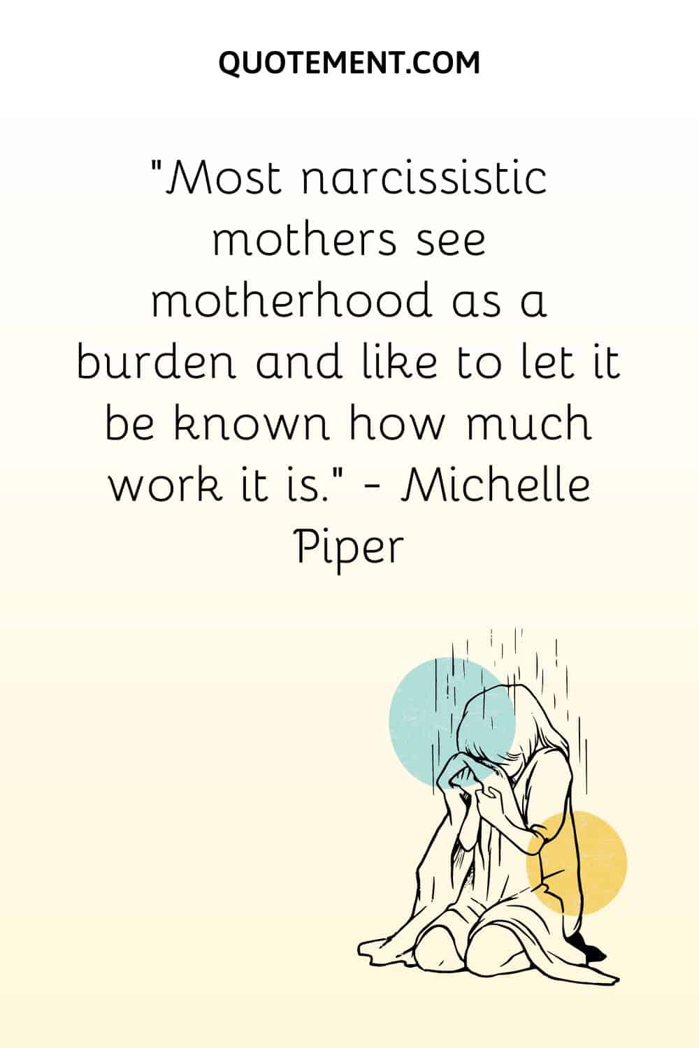 illustration of a kid crying representing toxic narcissistic mother quote