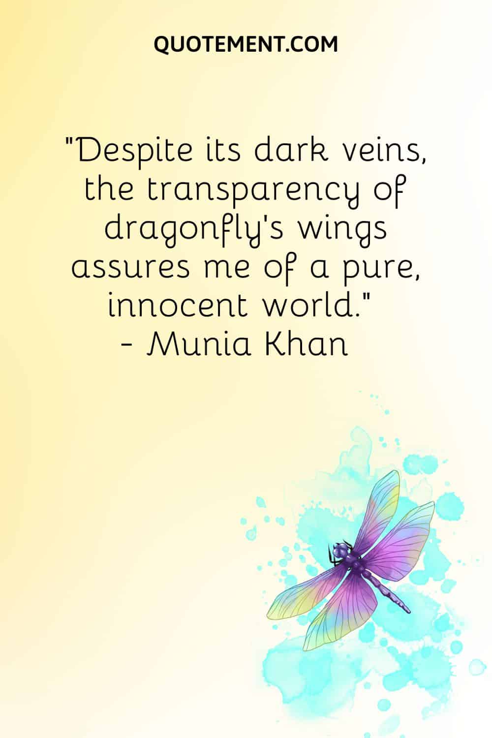 illustration of a violet dragonfly representing dragonfly quote
