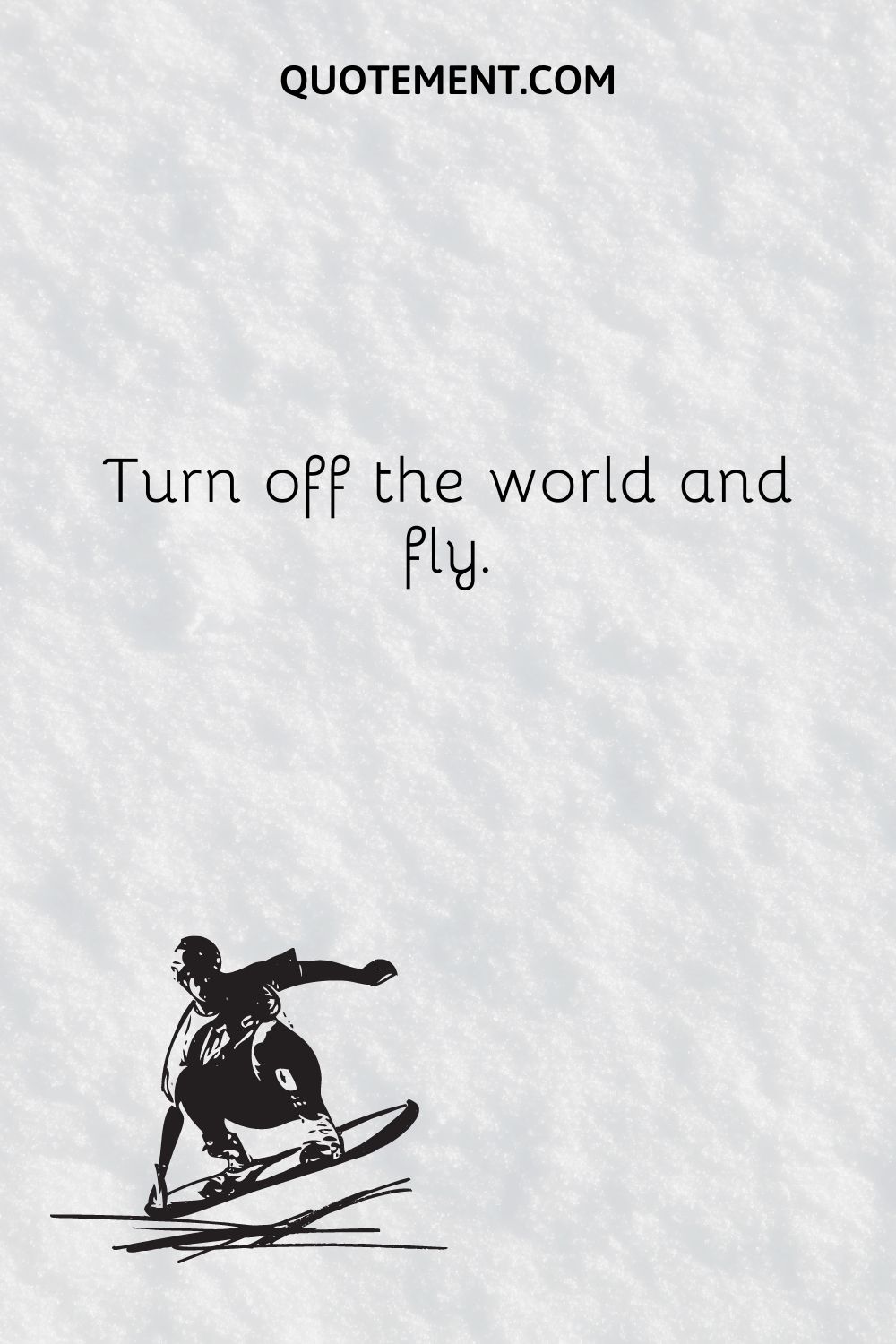 man on snowboard illustration representing snowboarding caption for Instagram