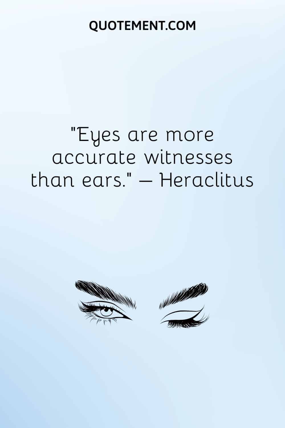Eyes are more accurate witnesses than ears