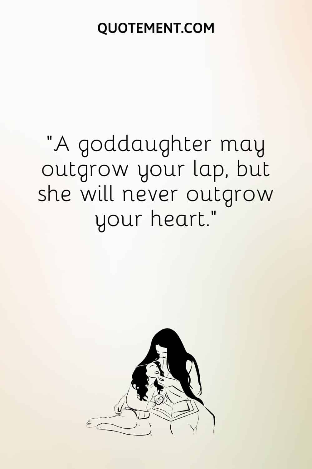 Illustration representing best goddaughter quote and godmother and goddaughter.