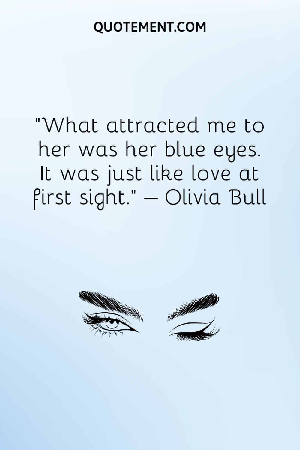 Illustration representing love in the eyes quote and eyes.