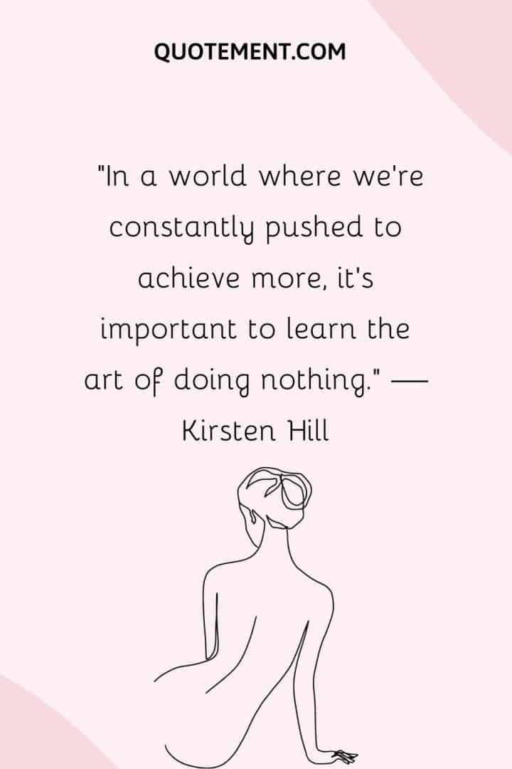 A contemplative image representing the art of doing nothing