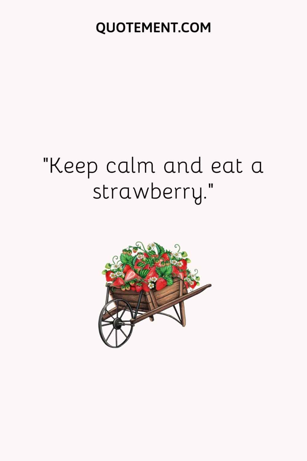 Mantén la calma y cómete una fresa