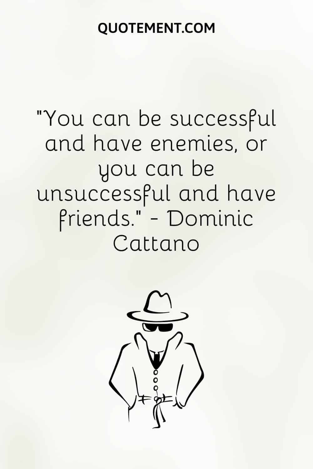 Man with coat illustration representing boss gangster quote