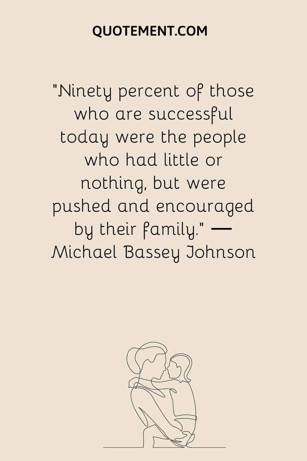 Ninety percent of those who are successful today were the people who had little or nothing