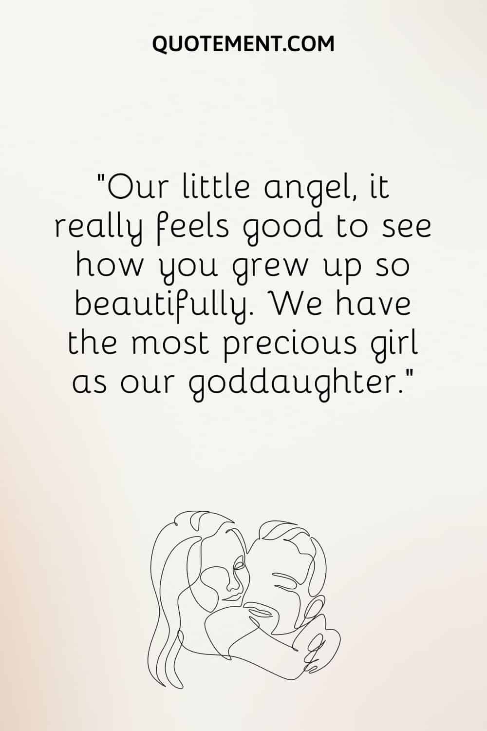 “Our little angel, it really feels good to see how you grew up so beautifully. We have the most precious girl as our goddaughter.”