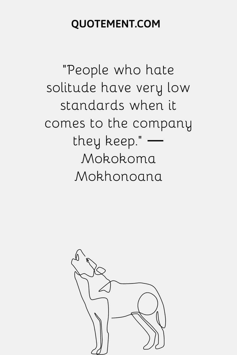 People who hate solitude have very low standards when it comes to the company they keep