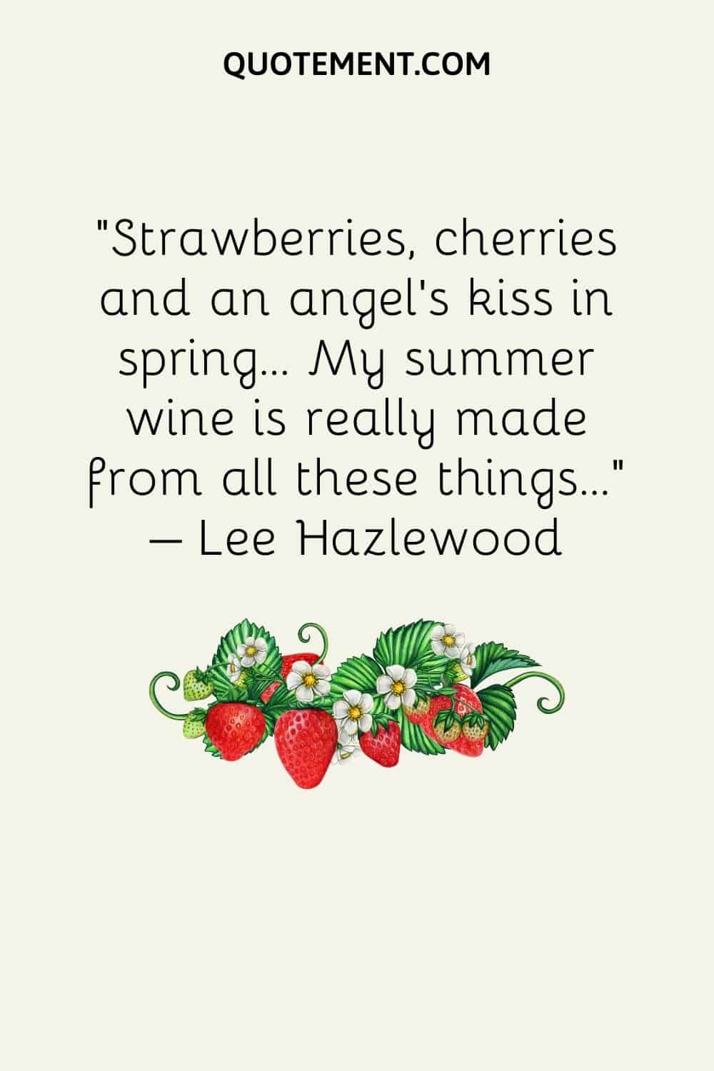 Fresas, cerezas y un beso de ángel en primavera