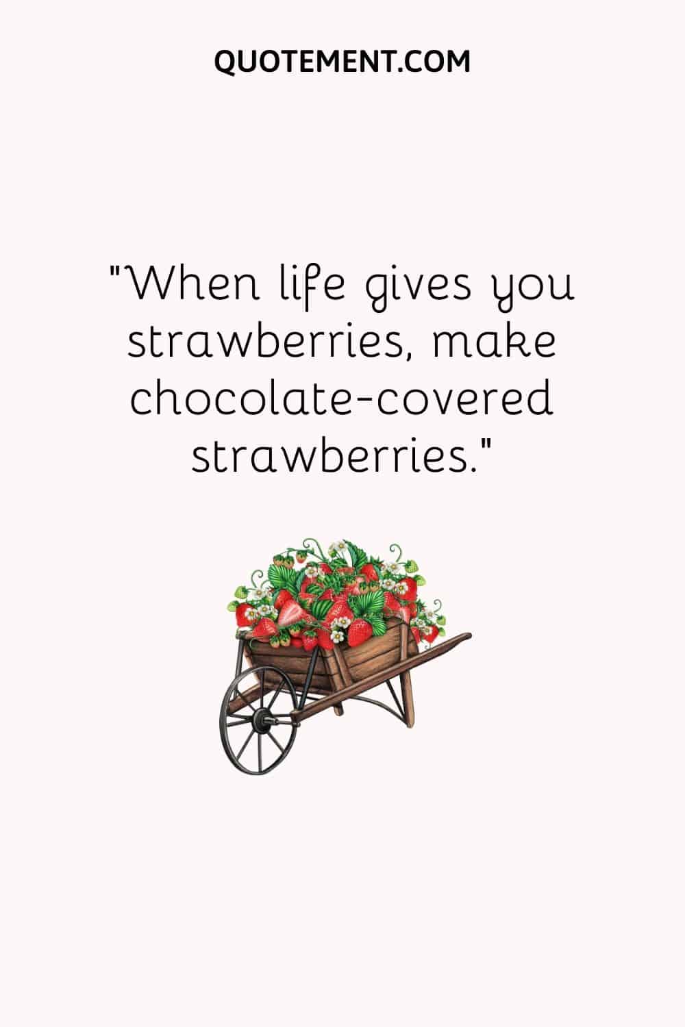 When life gives you strawberries, make chocolate-covered strawberries