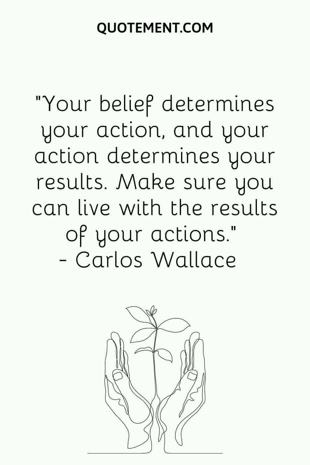 Your belief determines your action, and your action determines your results