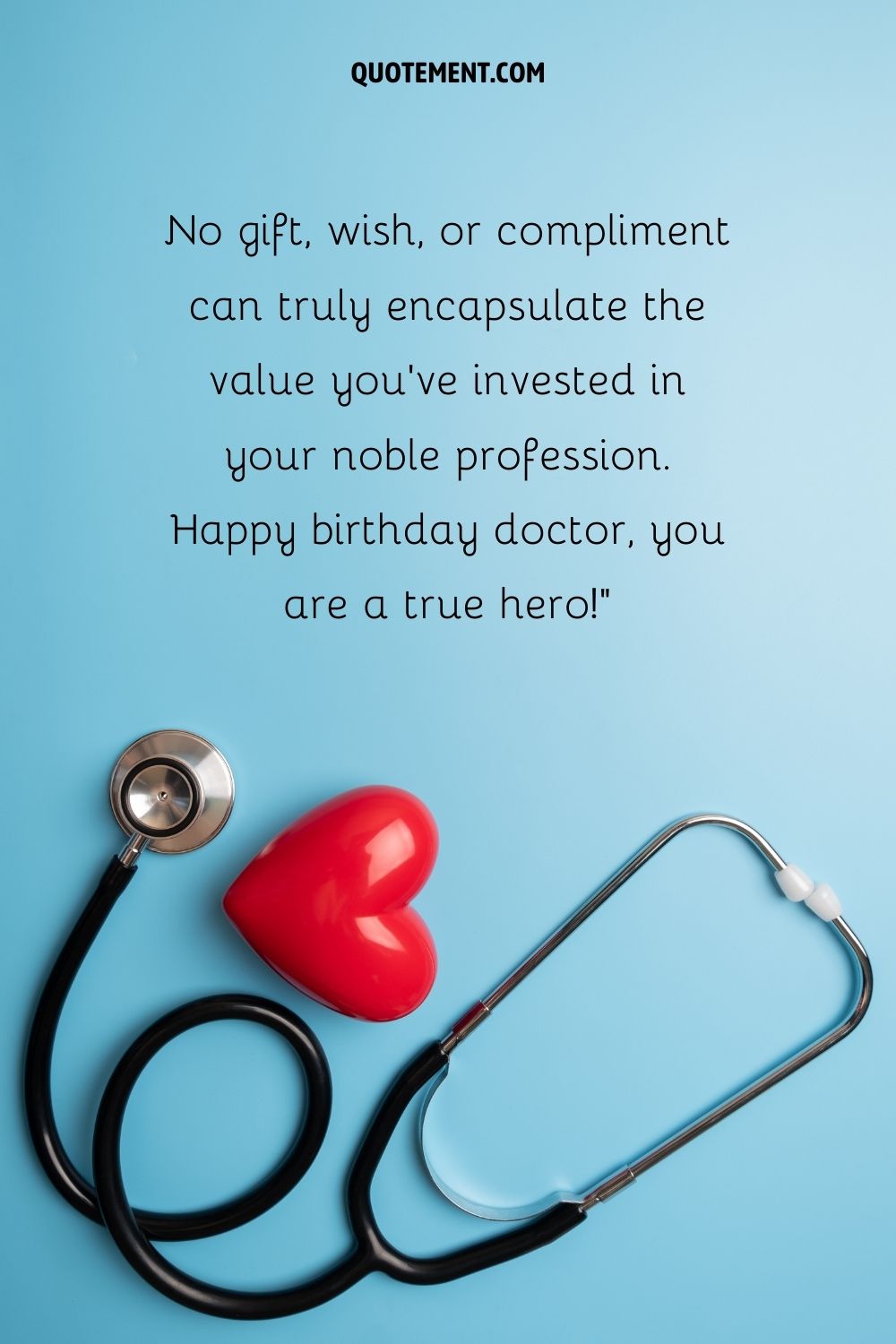 a black stethoscope representing birthday wishes for doctor