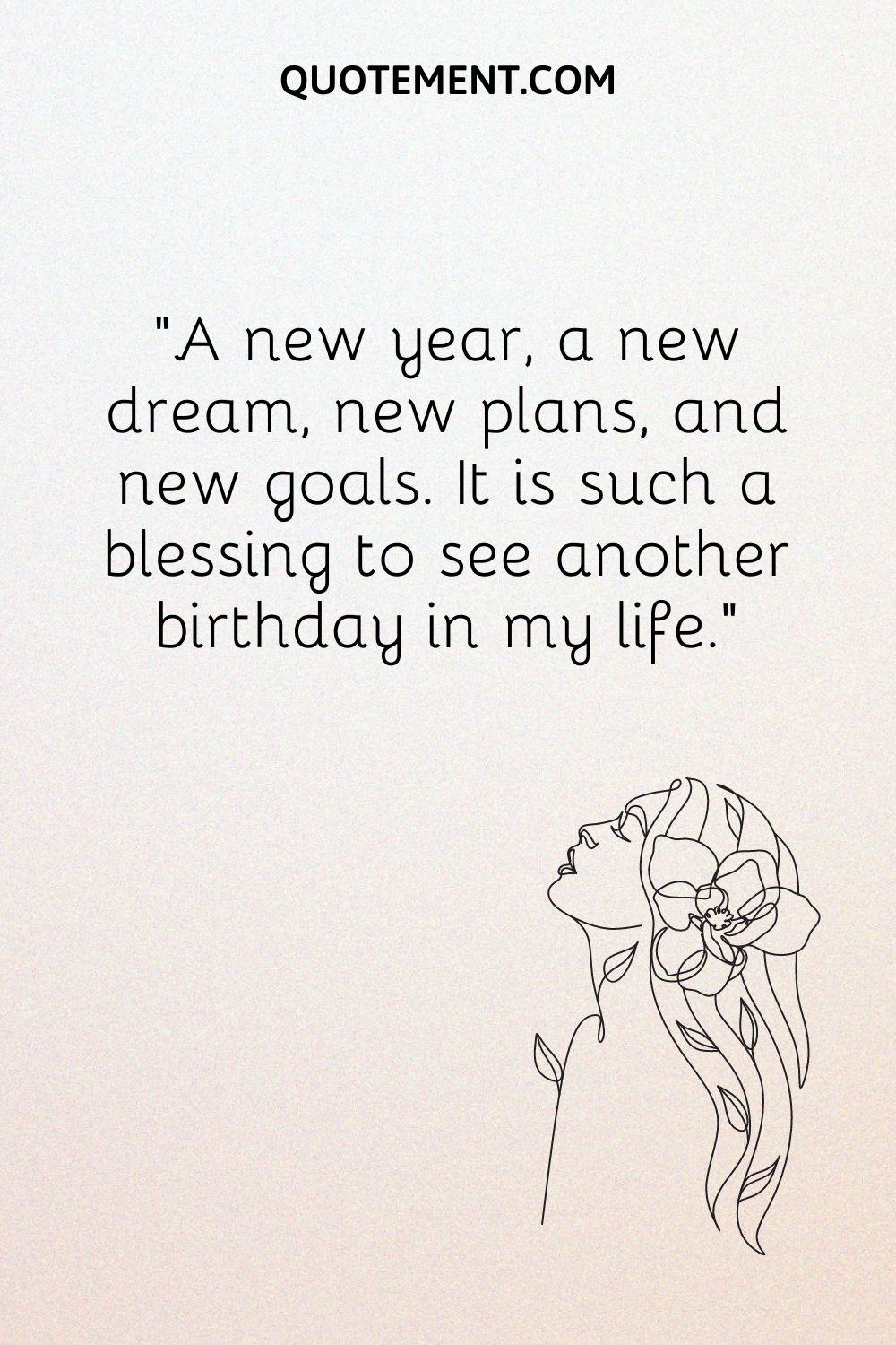 beautiful girl image representing blessed to see another year quote