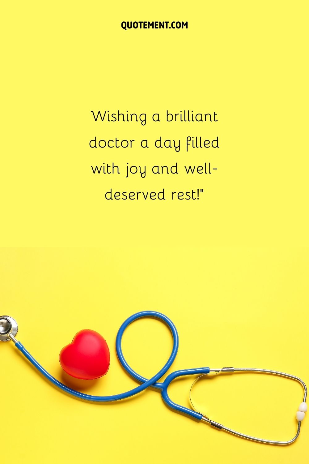 estetoscopio azul con un emoji de corazón que representa un deseo de feliz cumpleaños para el médico