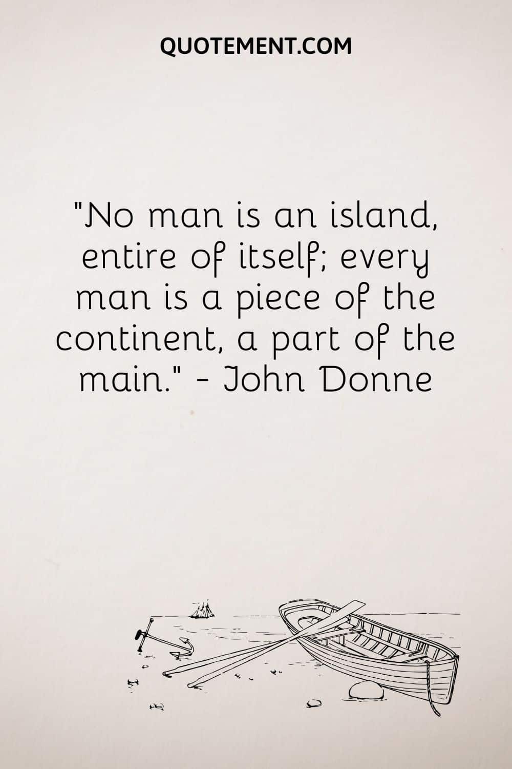 boat on island illustration representing best island quote